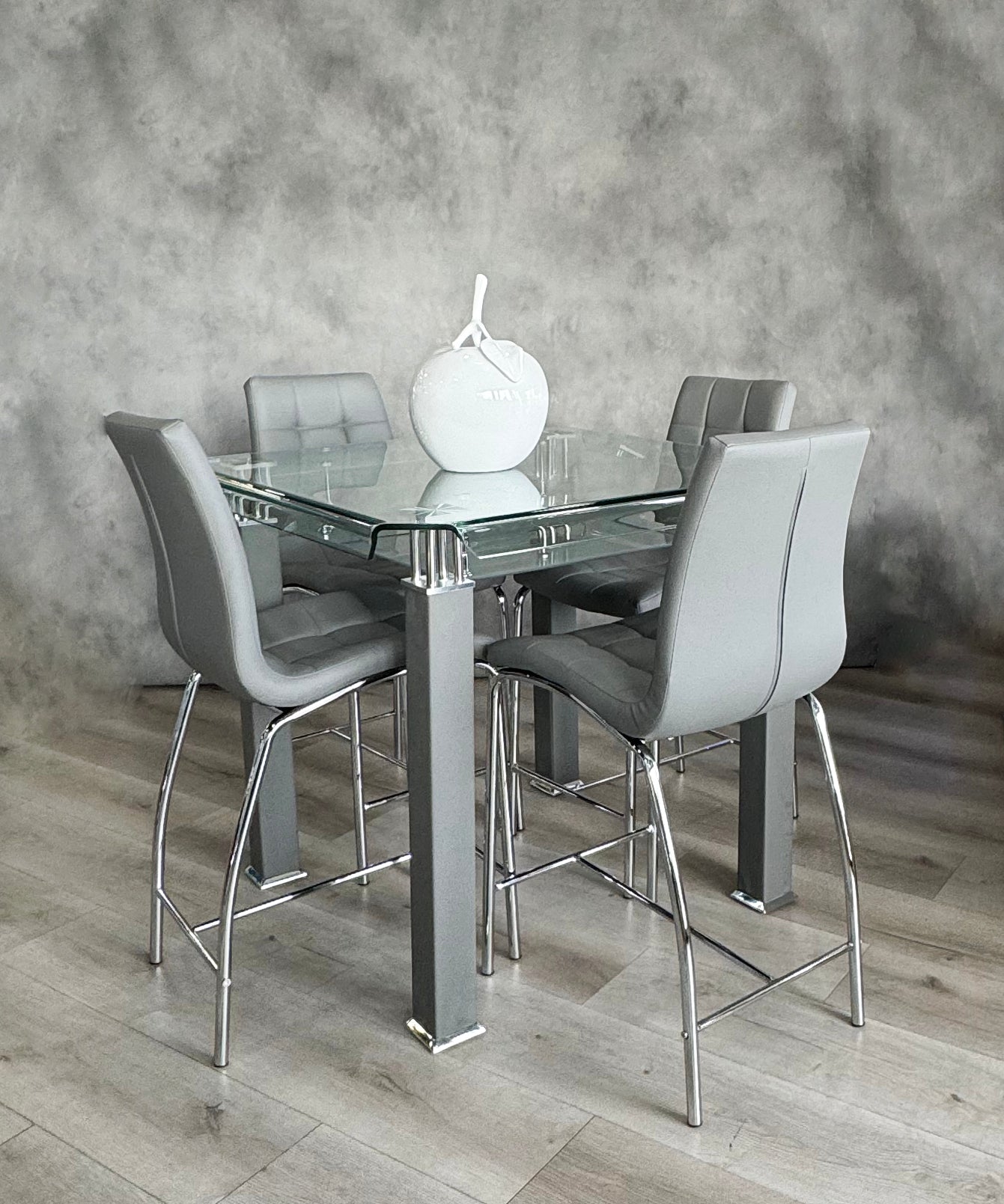 JUEGO DE COMEDOR CUADRADO ALTO