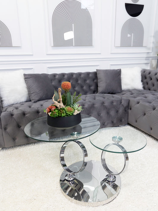 Glass Round Coffe Table